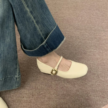 Xajzpa Grandma Shoes Shallow Mouth Increas Height Clogs Platform Square Toe Female Footwear Fashion Women's New Creepers Summer Dr